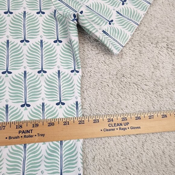 Smith And Quinn Polo Shirt Mens Size Large L All Over Print Golf Club Floral US - Picture 6 of 7